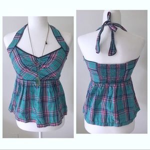 Edme & Esyllte “Thrown A Curve” Halter Top